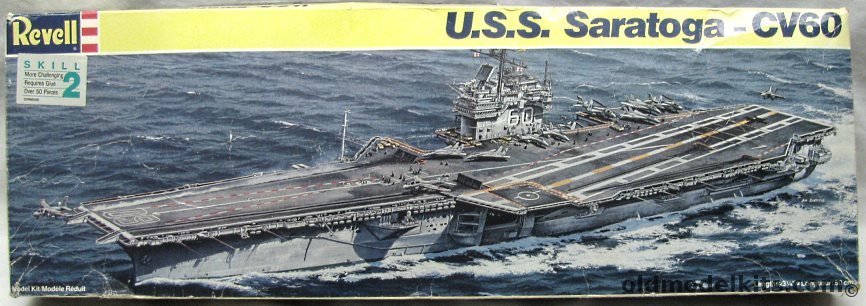 Revell 1/542 USS Saratoga (1980 SLE) Aircraft Carrier CV60, 5025 plastic model kit